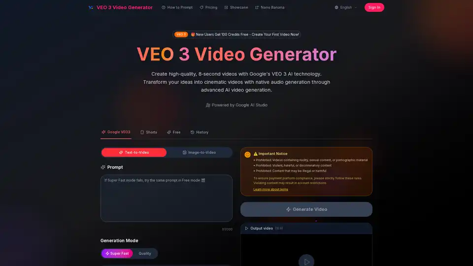 VEO 3 Video Generator