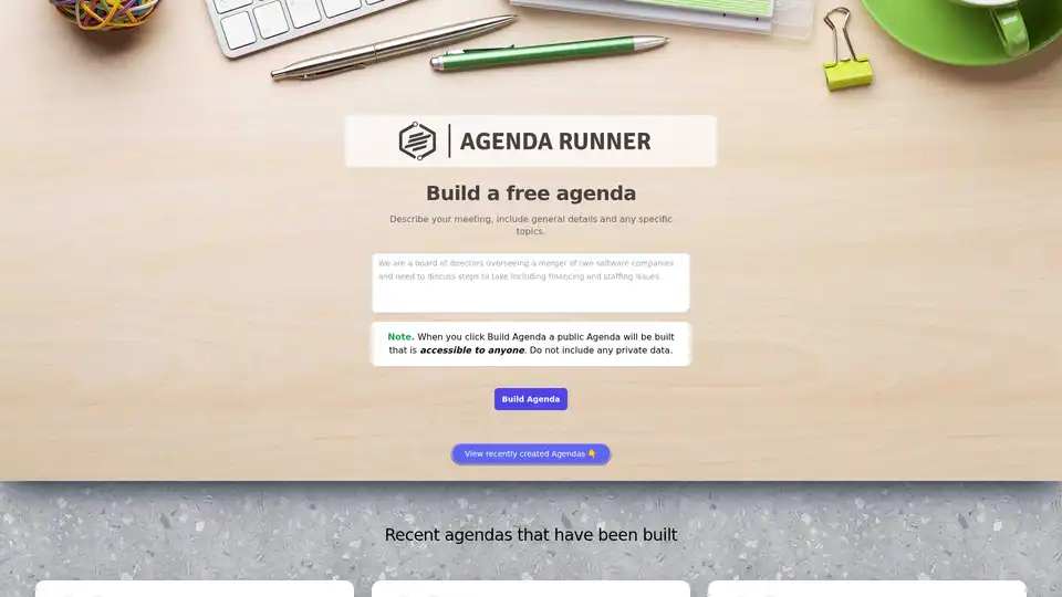 Agenda Runner