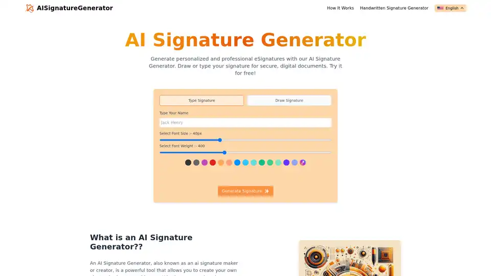 AI Signature Generator
