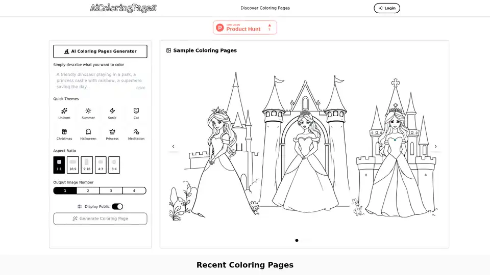 AI Coloring Pages Generator