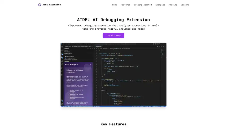 AIDE: AI Debug Extension