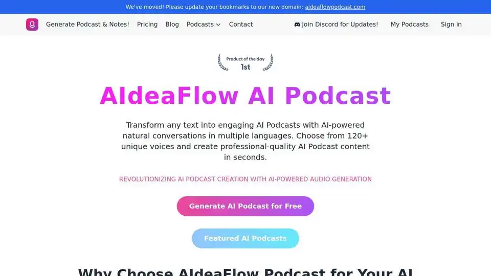 AIdeaFlow AI Podcast Generator