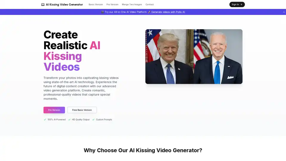 AI Kissing Video Generator