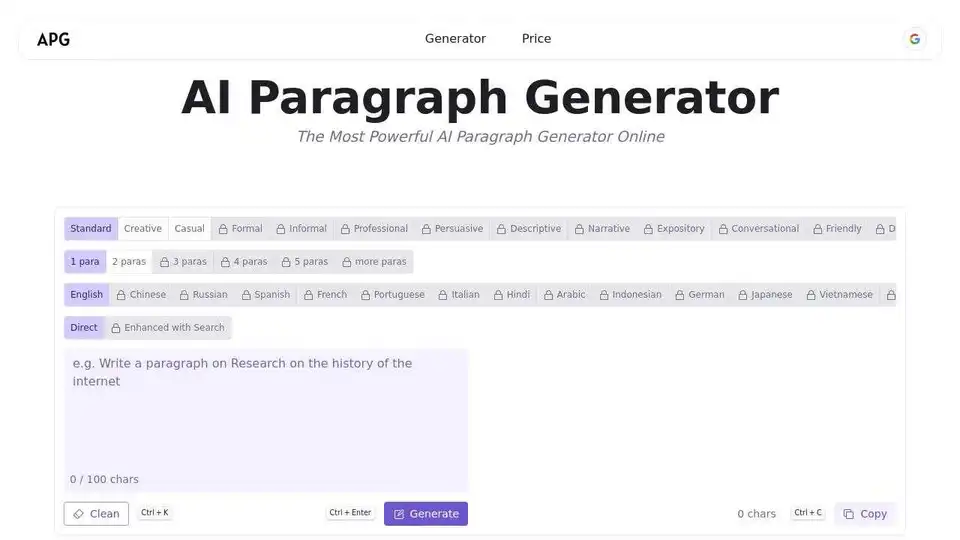 AI Paragraph Generator