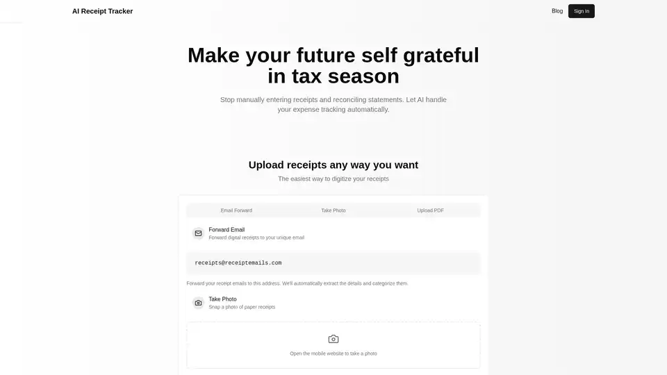 AI Receipt Tracker