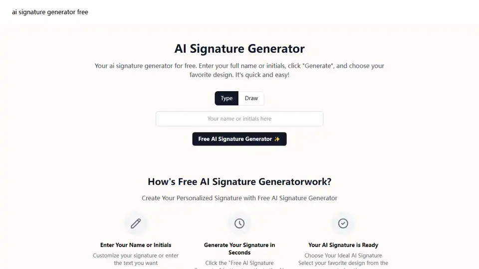 AI Signature Generator
