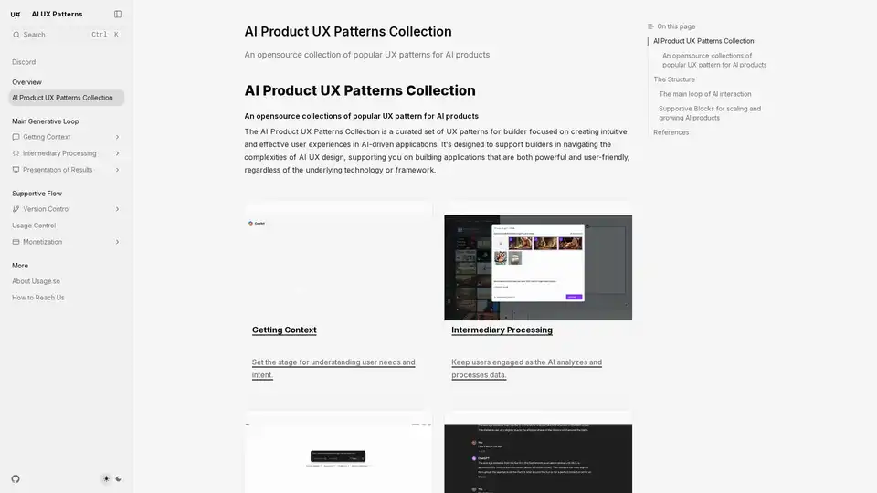 AI Product UX Patterns Collection