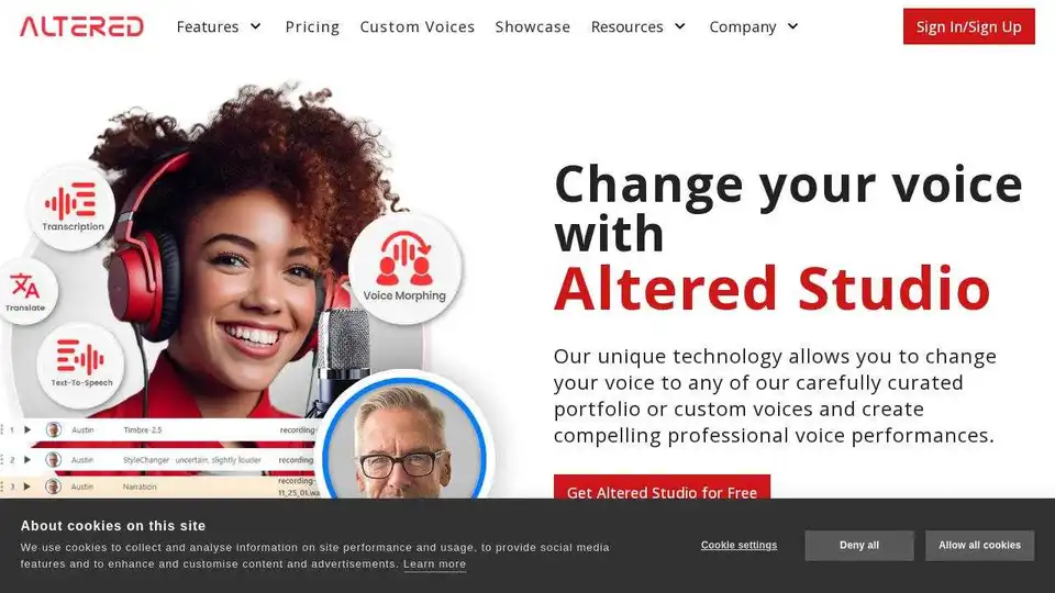 Professional AI Voice Changer Software and Services | Altered