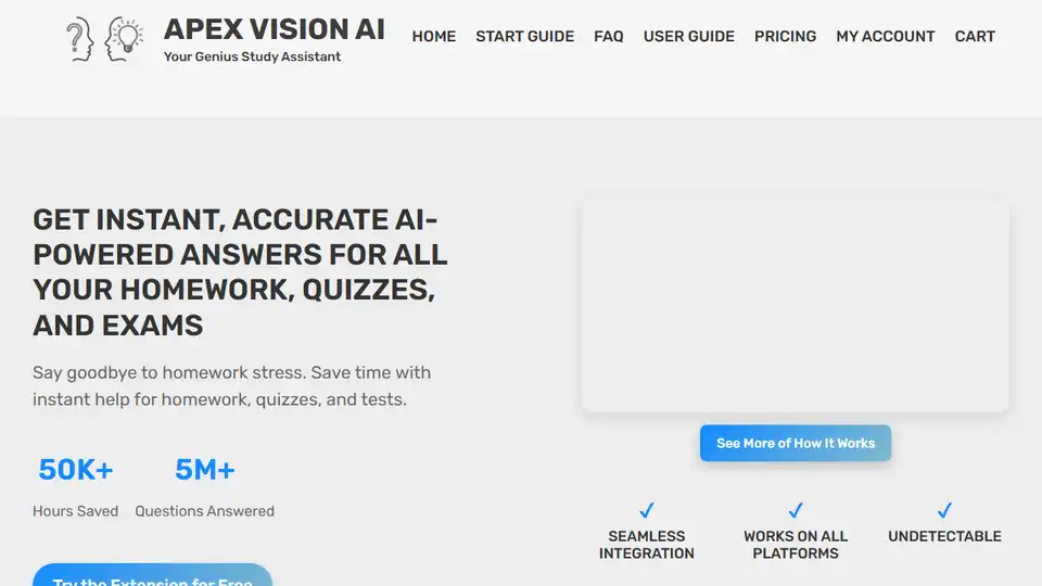 Apex Vision AI Homework Helper