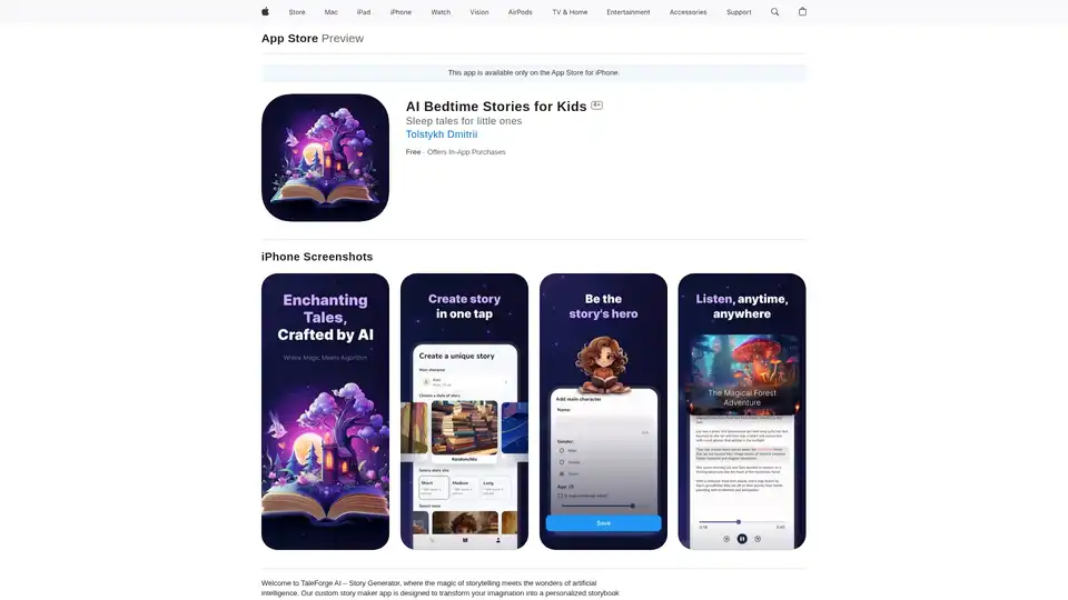 TaleForge AI – Story Generator