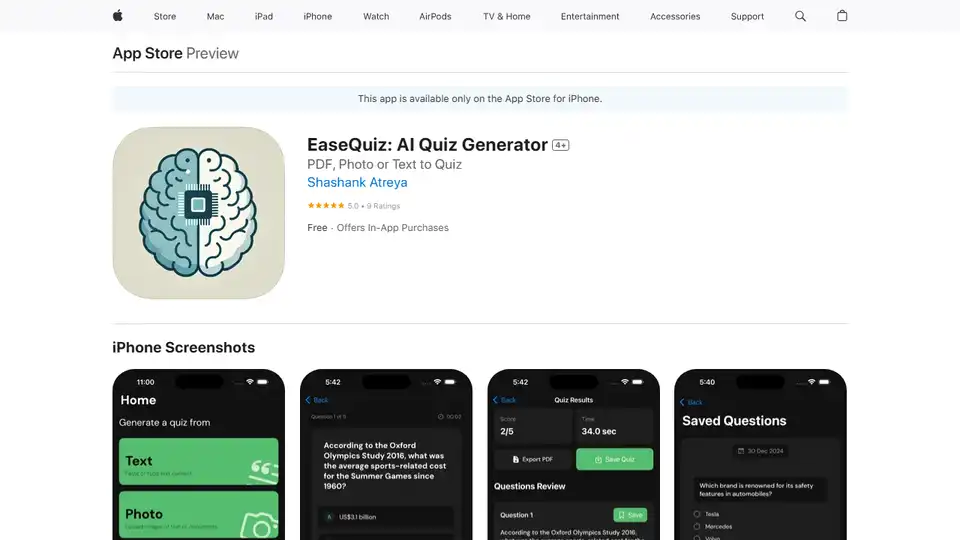 EaseQuiz: AI Quiz Generator