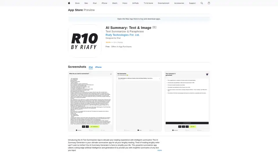 AI Summary: Text & Image