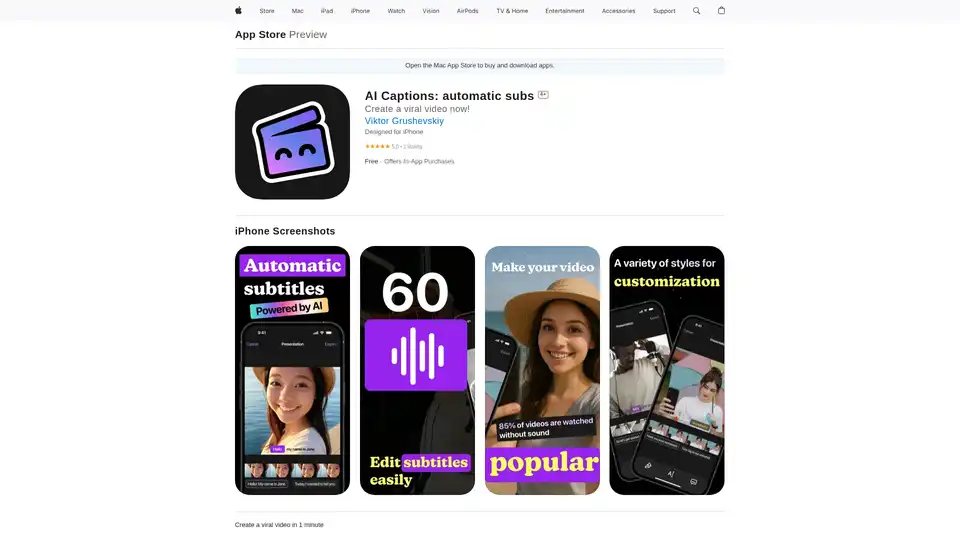 AI Captions: automatic subs