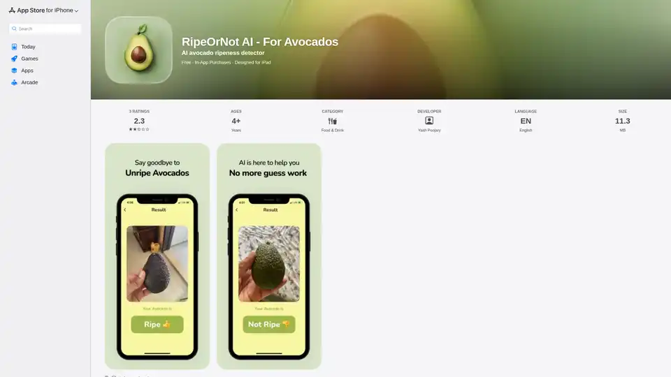RipeOrNot AI - For Avocados