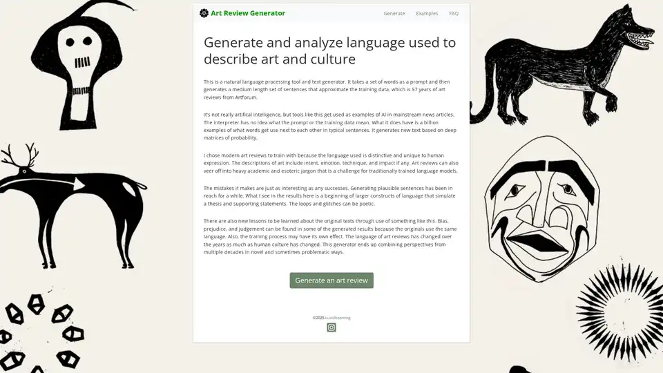 Art Review Generator