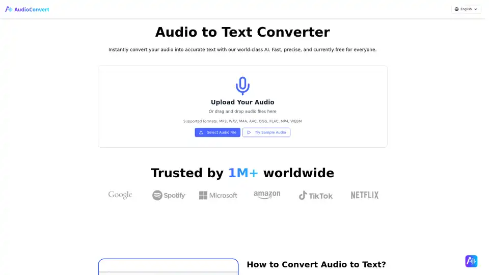 Free Audio to Text Converter
