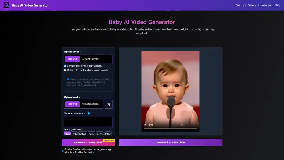 Baby AI Video Generator