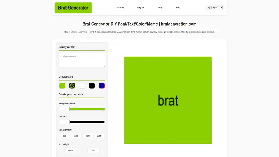 Brat Generator