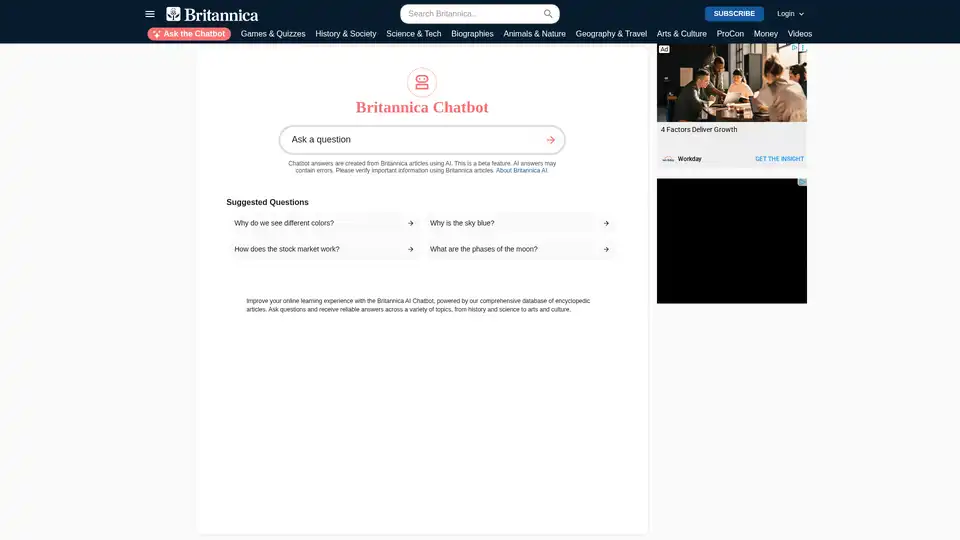Britannica AI Chatbot
