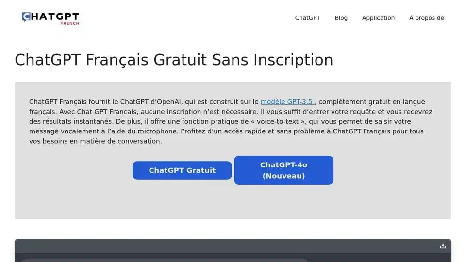 ChatGPT Français
