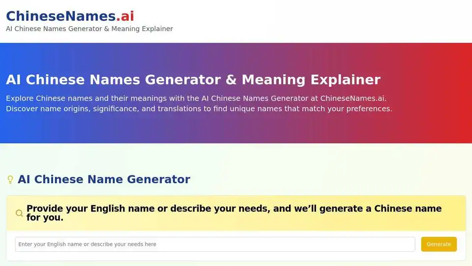 ChineseNames.ai