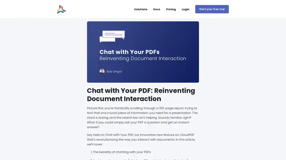 Chat with Your PDF