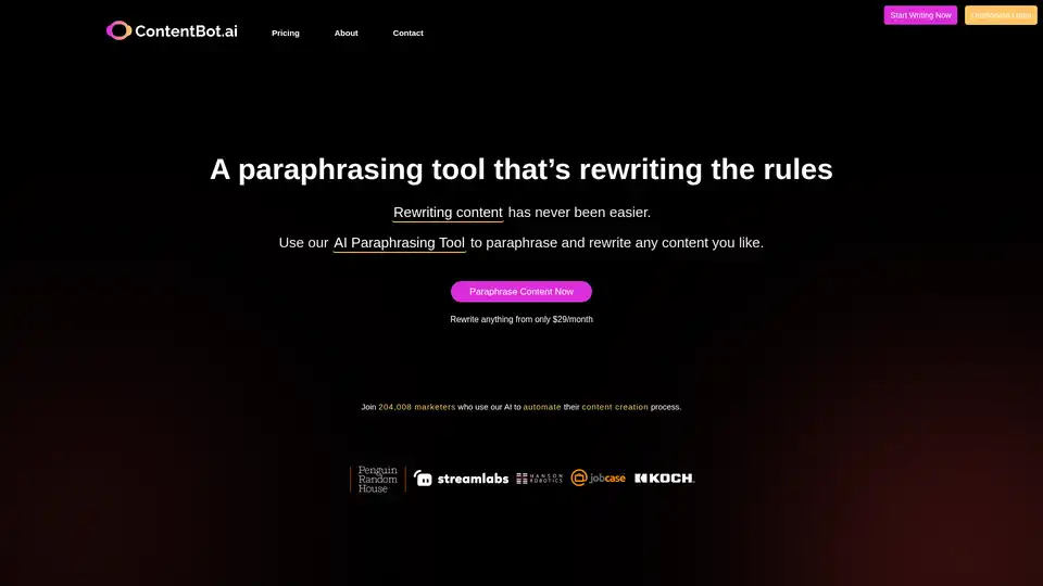 ContentBot.ai Paraphrasing Tool