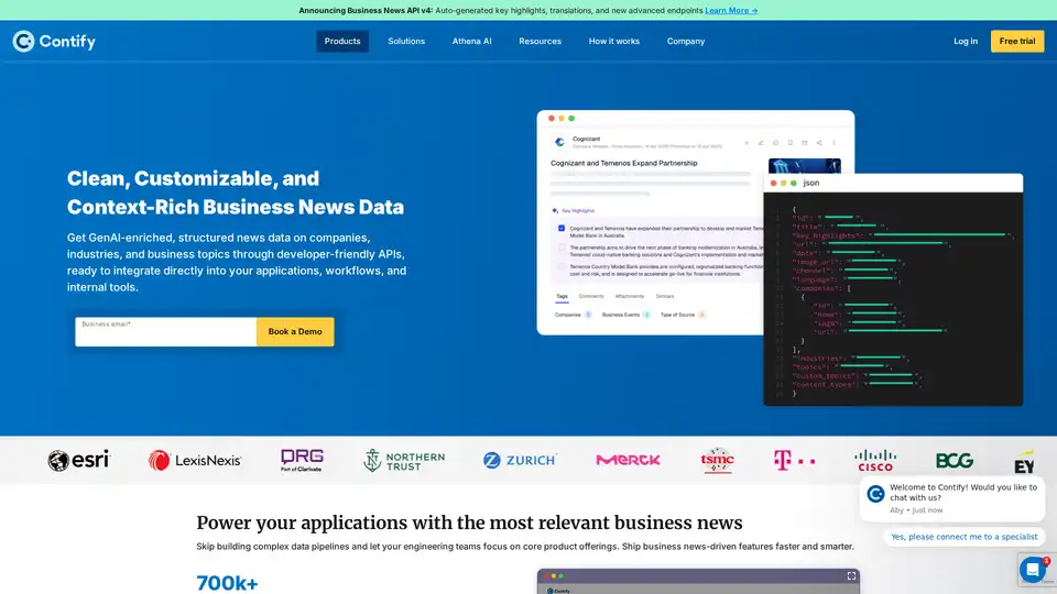 Contify's Business News API