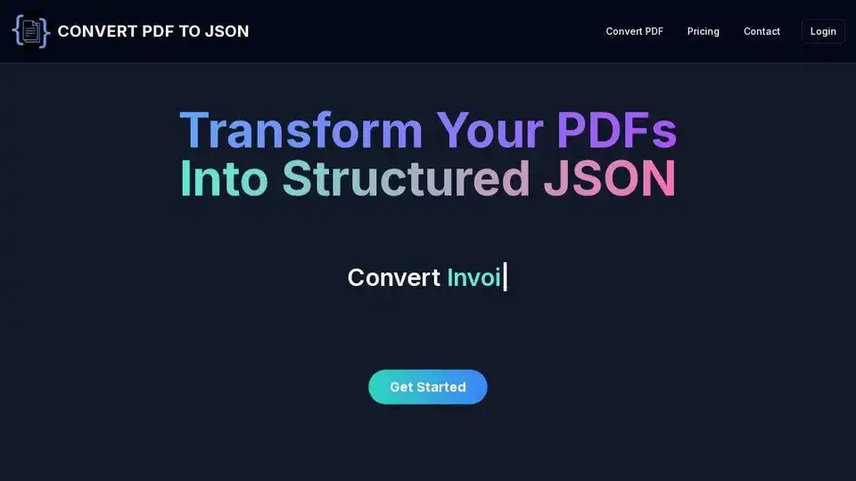 Convert PDF to JSON