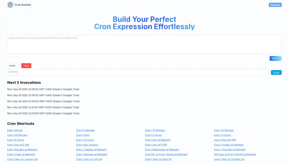 Cron AI Builder