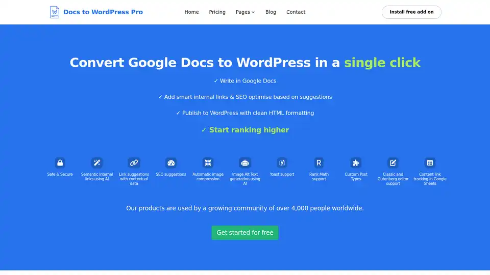 Docs to WordPress Pro