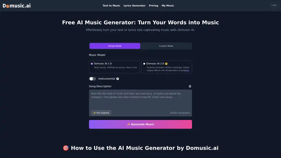 Domusic AI