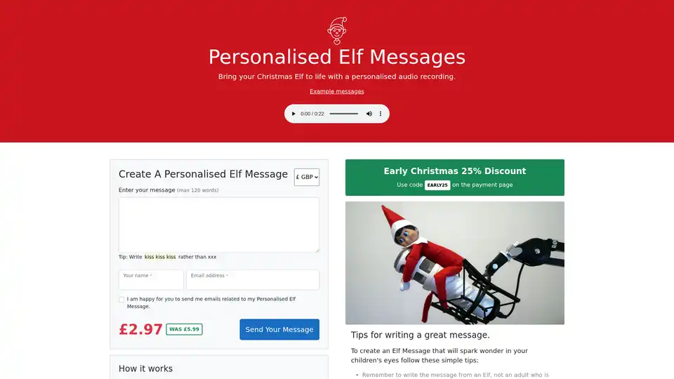 Personalised Elf Messages