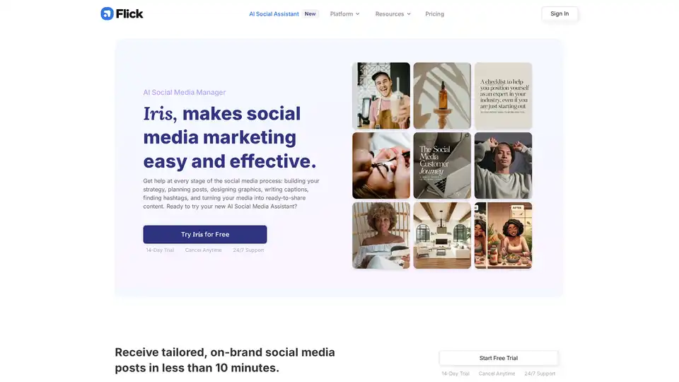 Iris AI Social Media Assistant