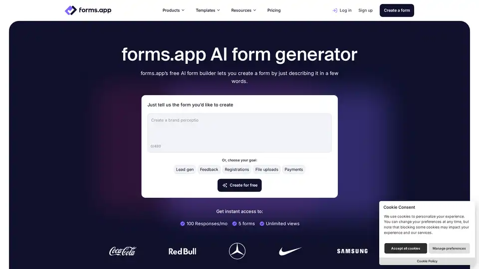 forms.app AI Form Generator