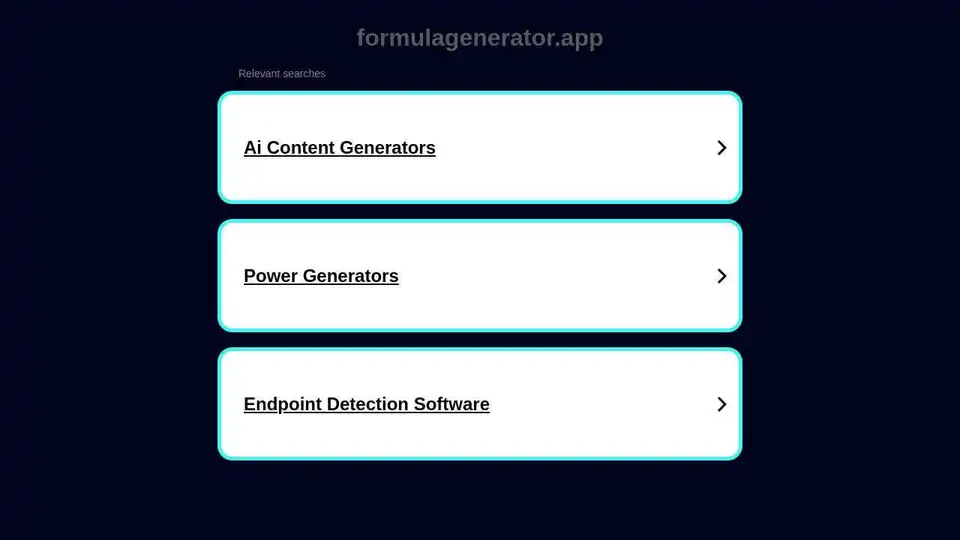 Formula Generator App
