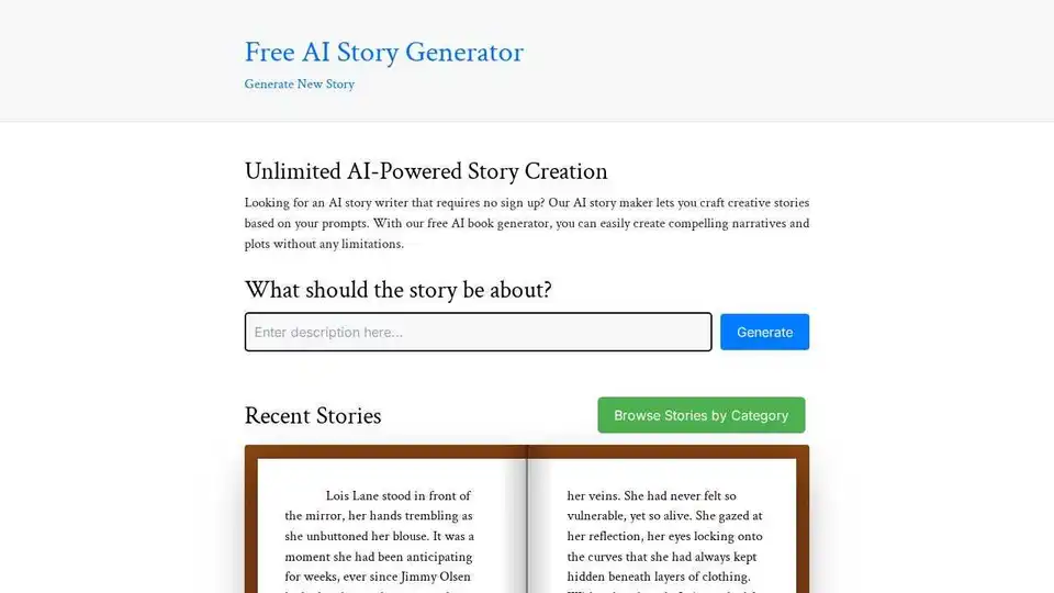 Free AI Story Generator