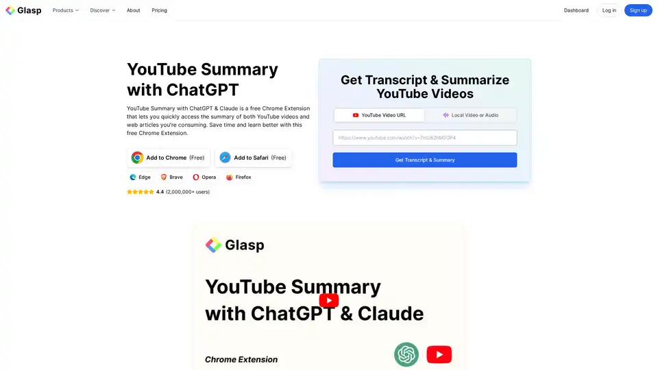 YouTube Summary with ChatGPT & Claude