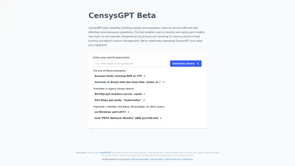 CensysGPT Beta