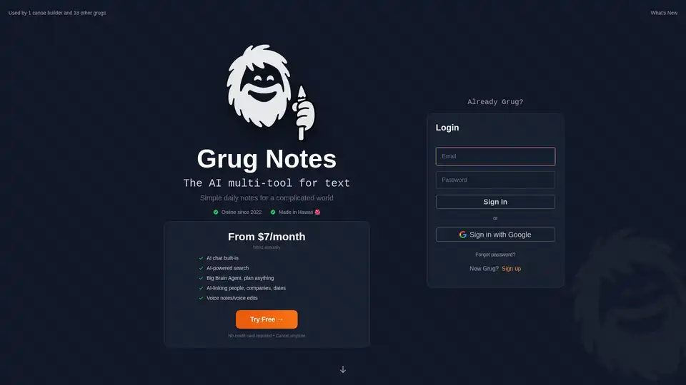 Grug Notes