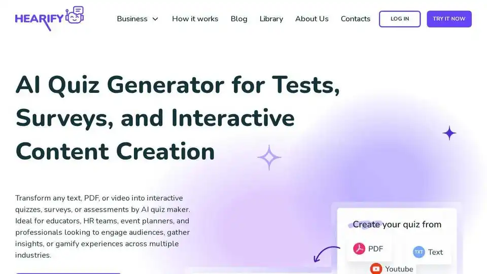 Hearify AI Quiz Generator