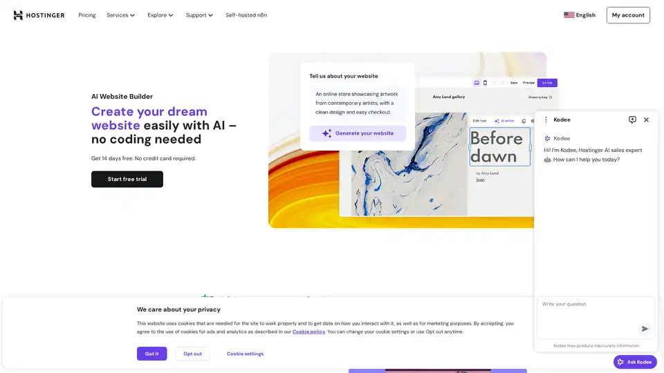 Hostinger AI Website Builder