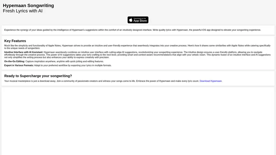 Hypemaan Songwriting