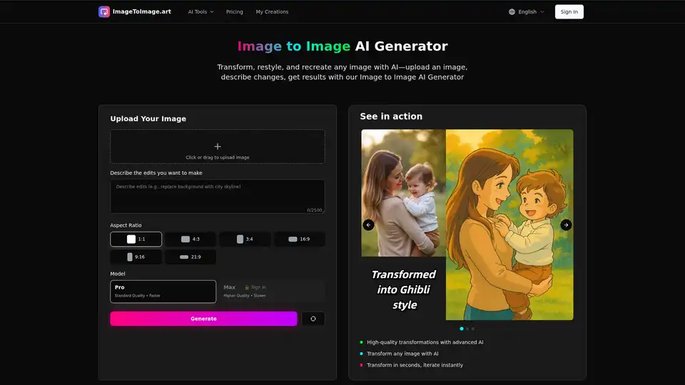 Image To Image AI Generator