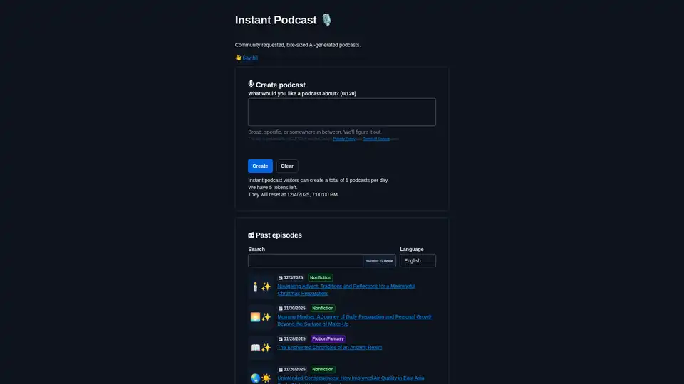 Instant Podcast