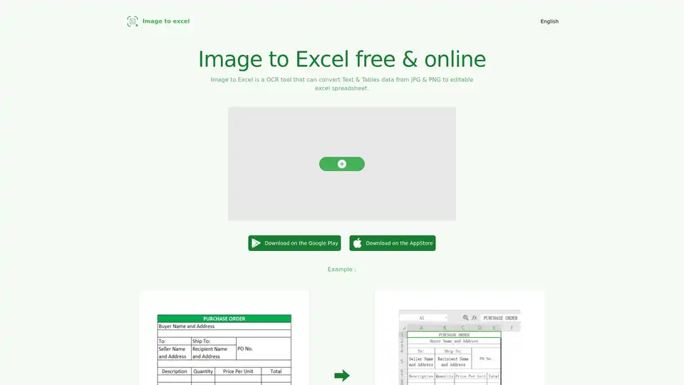 Image to Excel