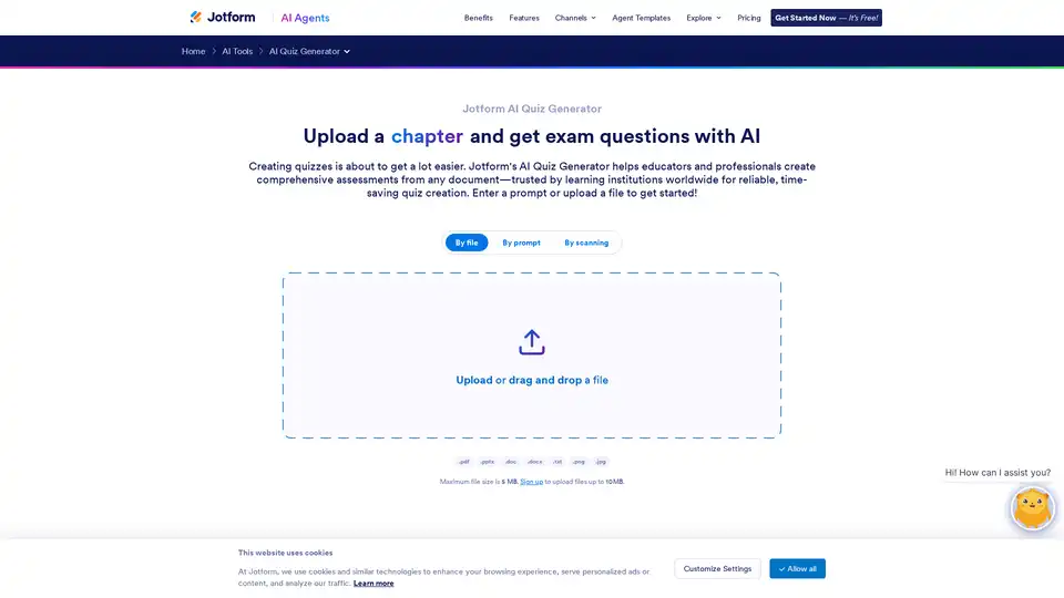 Jotform AI Quiz Generator