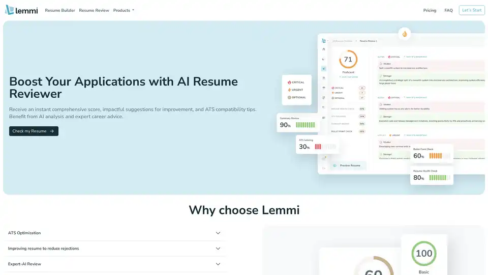 Lemmi AI Resume Checker