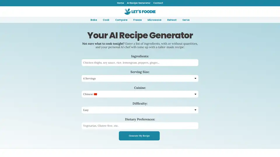 AI Recipe Generator