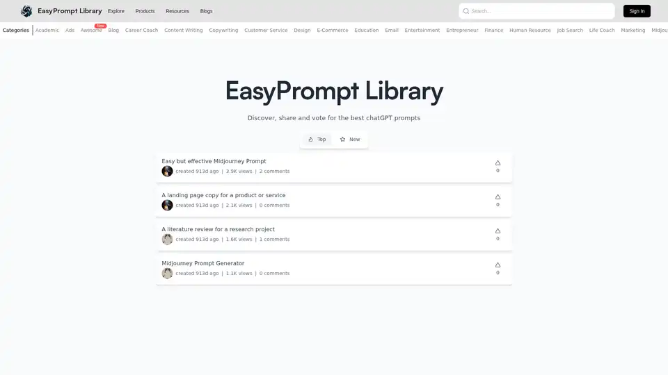 EasyPrompt Library